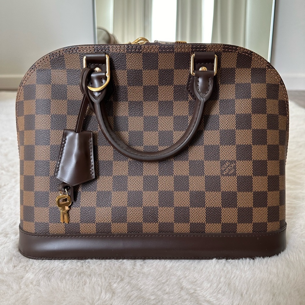 Louis Vuitton Brown Checkered Handbag